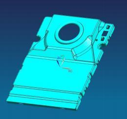 CAD view of a refrigerator air-duct cover